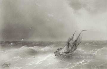 high seas 1874 Romantic Ivan Aivazovsky Russian Oil Paintings